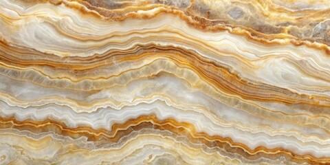 Obraz premium Abstract Natural Stone Texture With Swirling Veins in Beige and Brown Hues