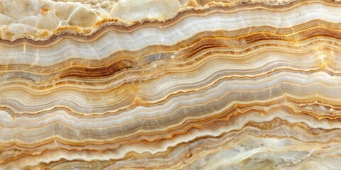 Obraz premium Abstract Background of Layered Stone with Swirling Patterns of Beige, Brown, and White