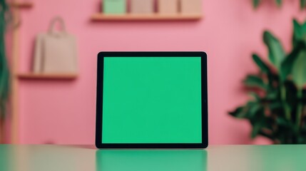Green Screen Tablet for Online Retail Display