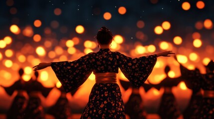 Kinnari Dance Performance Under Starry Sky