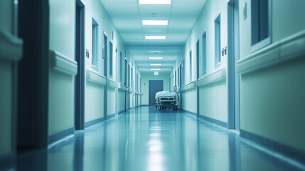 Modern hospital lobby