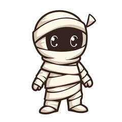 Obraz premium Cute mummy character design, vector illustration
