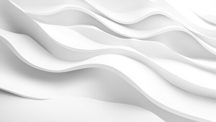 Fototapeta premium Abstract White Waves Background