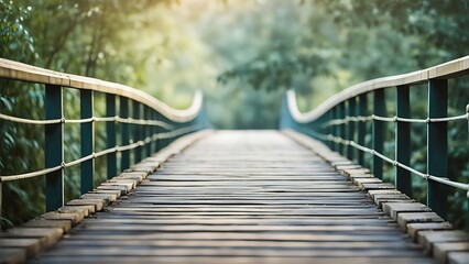 Fototapeta premium wooden bridge in the forest