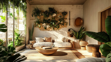 Fototapeta premium luxury open room interior designee. ai generative.
