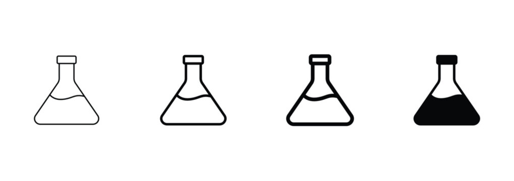 test tube icon set vector. Laboratory icon