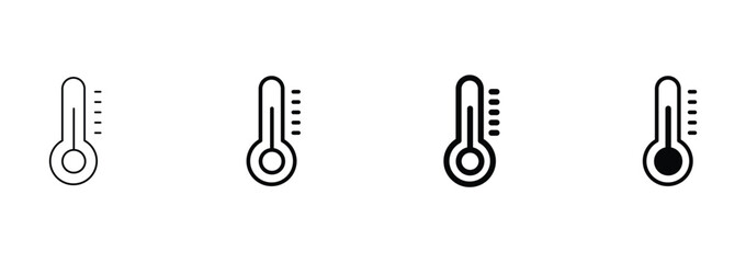 thermometer icon set vector