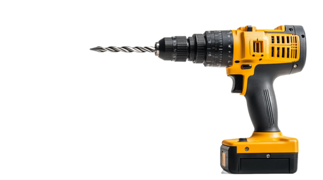 Drill machine isolated on transparent background