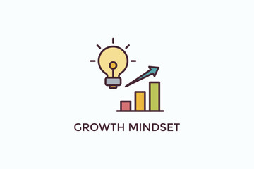 Growth Mindset Vector Icon Or Logo Illustration