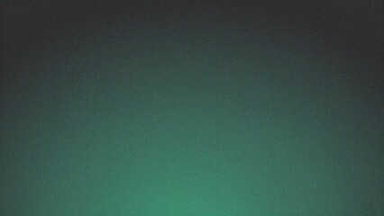 Fototapeta premium Green grainy background, noisy color gradient banner, dark textured poster header cover backdrop design