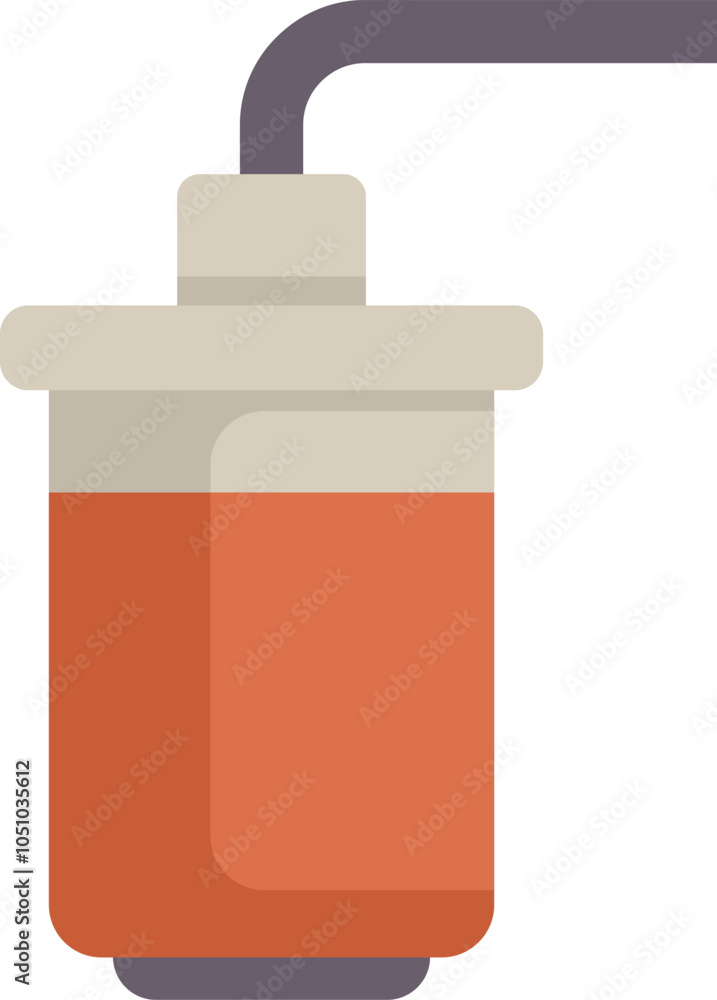 Poster car part icon representing an air filter, essential for protecting the engine by filtering out conta