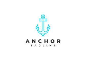 Vector illustration of Anchor Logo Design
