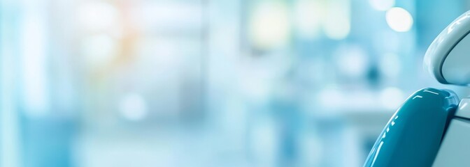 Medical dentist chair. Dental clinic. Blurred background