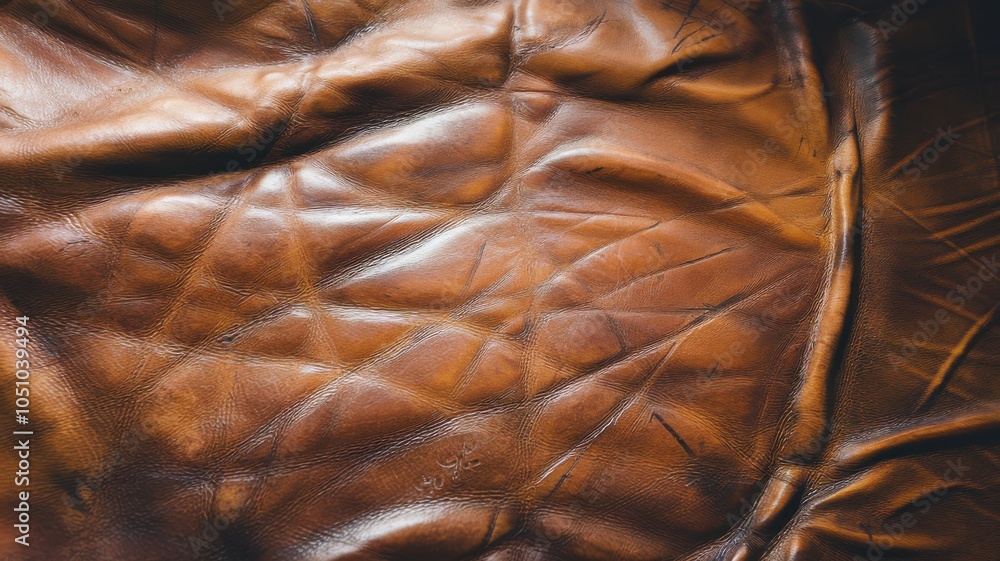 Poster close-up of a brown leaf texture with intricate patterns and details.