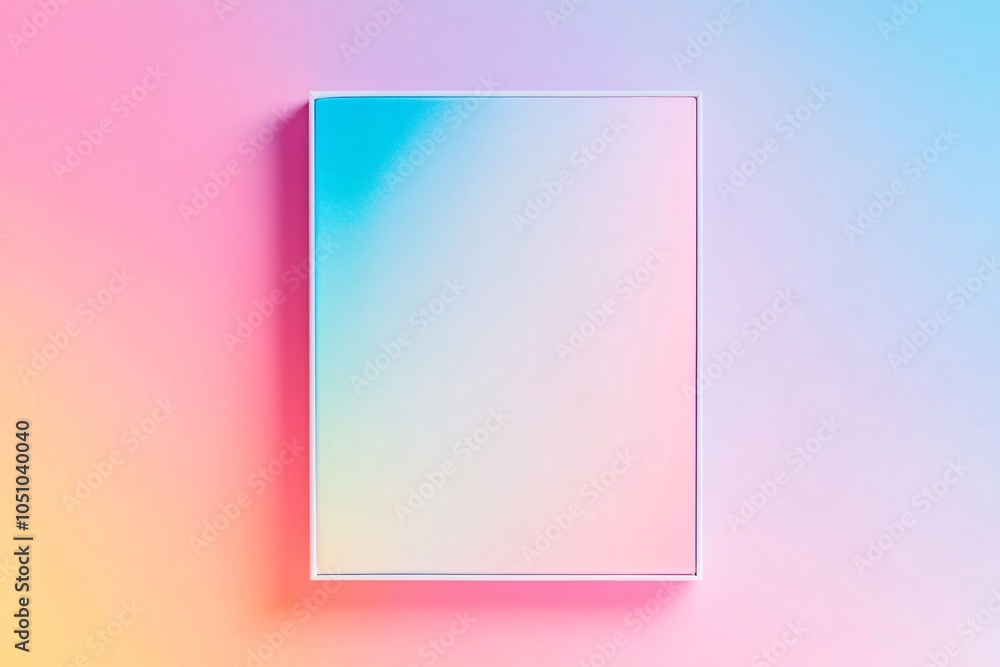 Aufkleber gradient background with white frame for product mockup