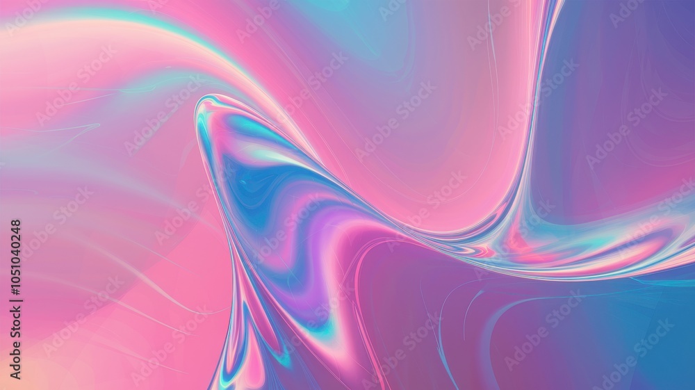 Poster colorful abstract wave background design with smooth gradients and soft hues.