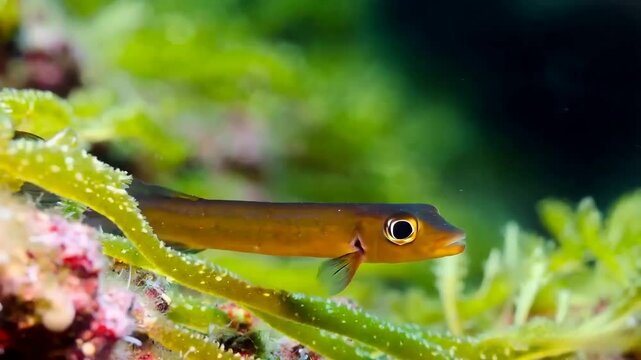 Arons blenny fish on coral reef