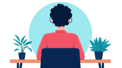 Professional performing ergonomic exercises to relieve office syndrome, focusing on posture and wellness