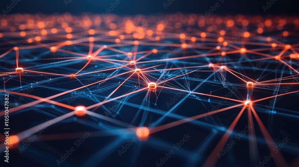 Poster exploring the intricacies of network connections a visual representation of data flow and interactio