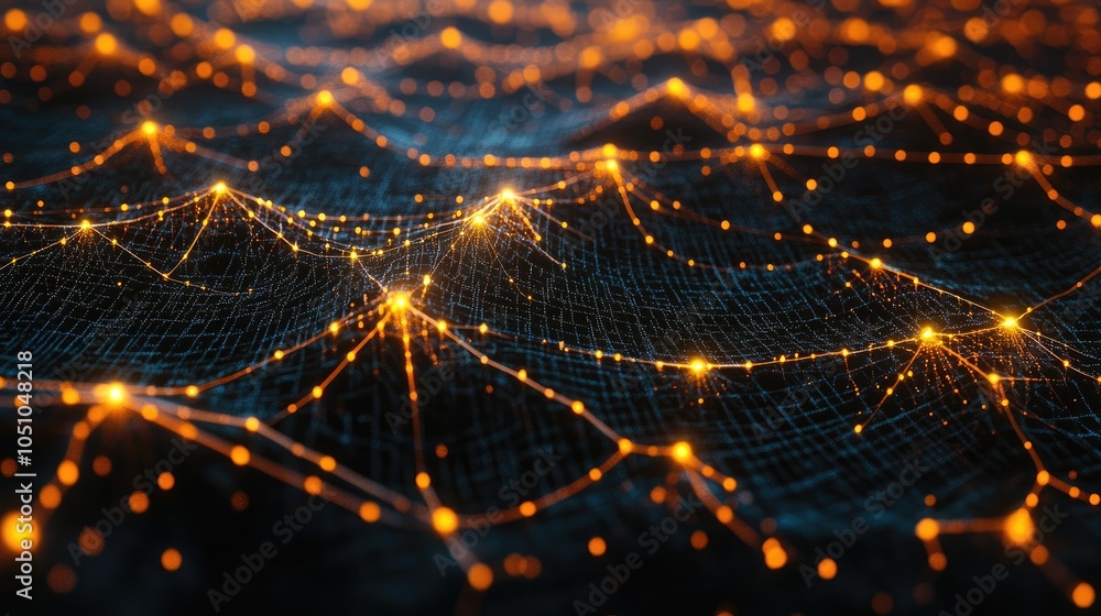 Poster illuminated network a deep dive into the interconnected world of data visualization and technology