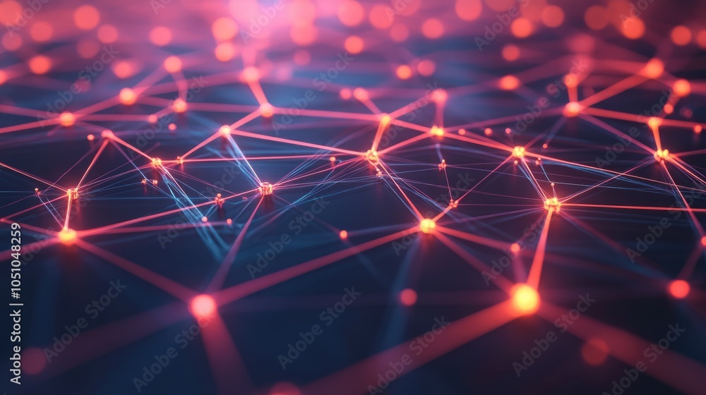 Poster exploring the intricate network of connections a visual representation of modern technology and data