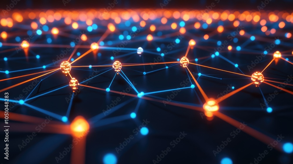 Poster exploring the intricate connections of technology a visual representation of networks in the digital