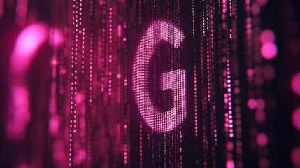 Vibrant pink digital patterns the intersection of technology and art in a modern aesthetic