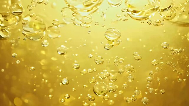 A closeup view of bubbles sparkling backdrop bubbly with effect glistens luxurious in 4K video background 