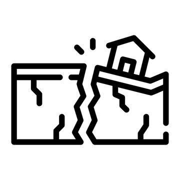 recommend clip art: earthquake line icon