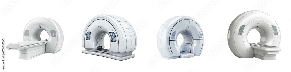 Poster the image features multiple medical imaging machines, showcasing the different designs and functions