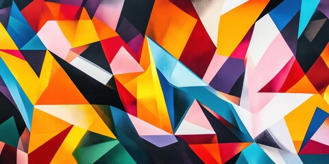Abstract geometric art with vibrant colors.