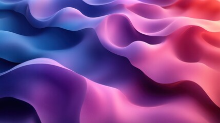 Obraz premium Abstract Wavy Background with Blue, Purple, and Pink Gradient