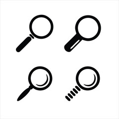 magnifying glass icon isolated on white background from laboratory collection. magnifying glass icon Trendy and modern magnifying glass icon for logos, web, apps, UI.