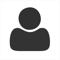 Male user icon isolated on white background. Male user icon in trendy design style. Male user vector icon modern and simple flat symbol for web site, mobile, logo, app, UI. 