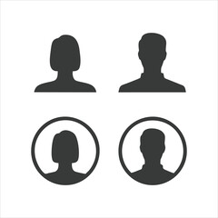 Male user icon isolated on white background. Male user icon in trendy design style. Male user vector icon modern and simple flat symbol for web site, mobile, logo, app, UI. 