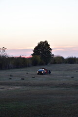 Fototapeta premium Baling Hay