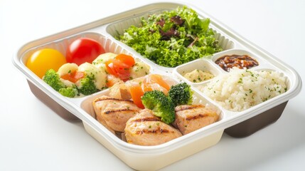 Elegant Gourmet Takeout Meal in Containers