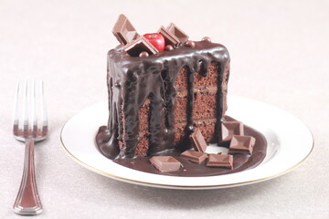 chocolate cake on a plate