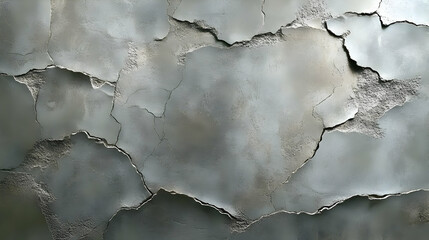 Fototapeta premium Cracked Gray Wall Background Texture