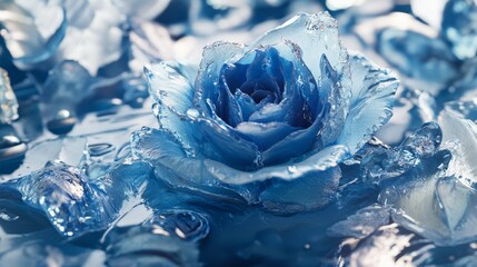 Blue rose background