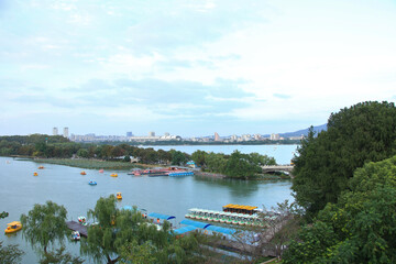 Obraz premium Beautiful Scenery of Xuanwu Lake in Nanjing, China