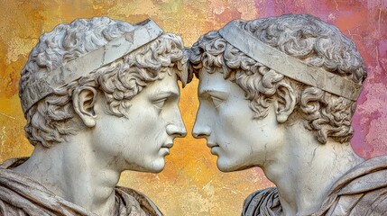 Naklejka premium Palazzo Colonna hyper-realistic sculptures