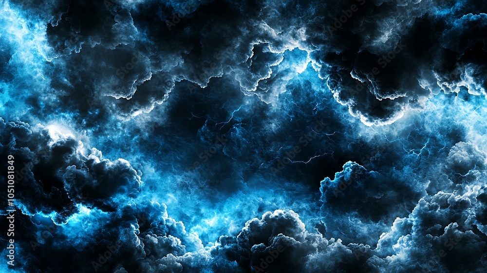 Poster dark clouds with transparent backgrounds for design use