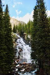 Majestic Mountain Waterfall in Grand Teton National Park