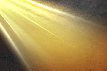 Ray of bright divine light in darkness