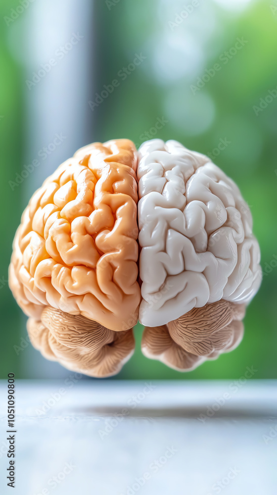 Poster exploring the duality of human intellect the distinct functions of the brain's hemispheres