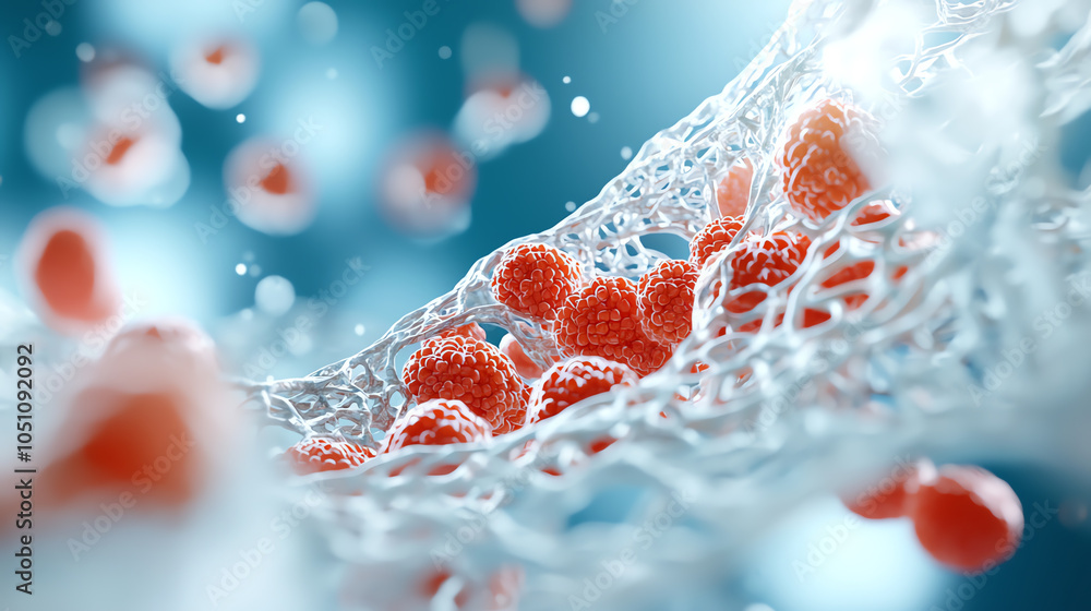 Poster exploring the intricate world of cellular structures a visual journey into microbiology and life sci