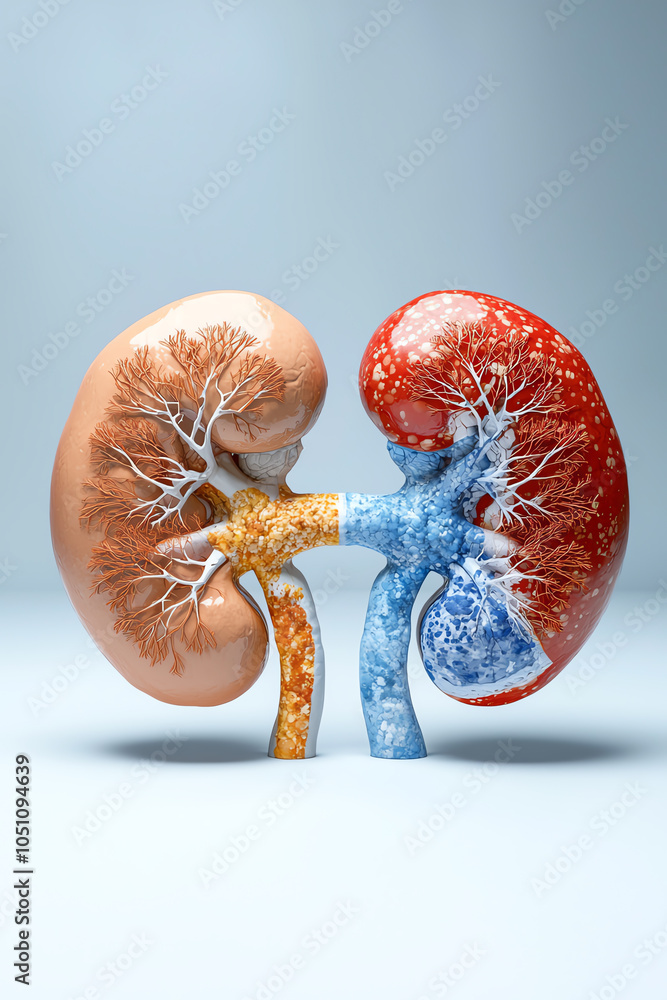 Poster exploring the intricate structure and function of human kidneys a visual representation of renal ana