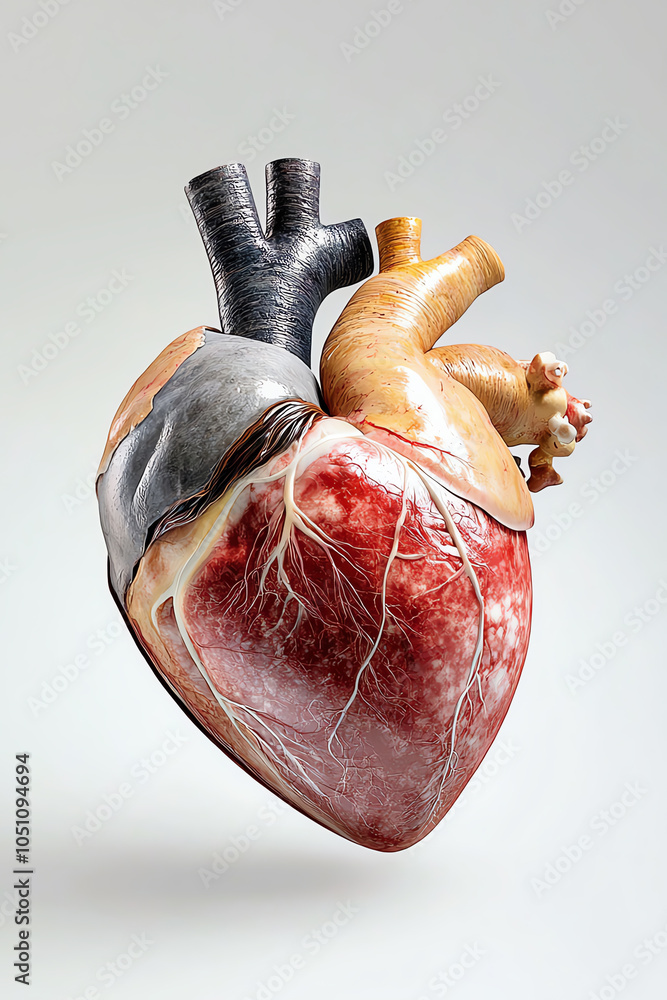 Poster anatomical heart model unveiling the complex structure and function of the human heart