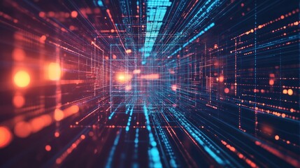 Fototapeta premium High tech future innovation, network connection, Abstract digital technology background